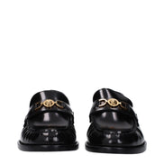 Mocassini slip-on neri in pelle Versace
