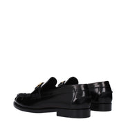 Mocassini slip-on neri in pelle Versace