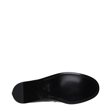 Mocassini slip-on neri in pelle Versace