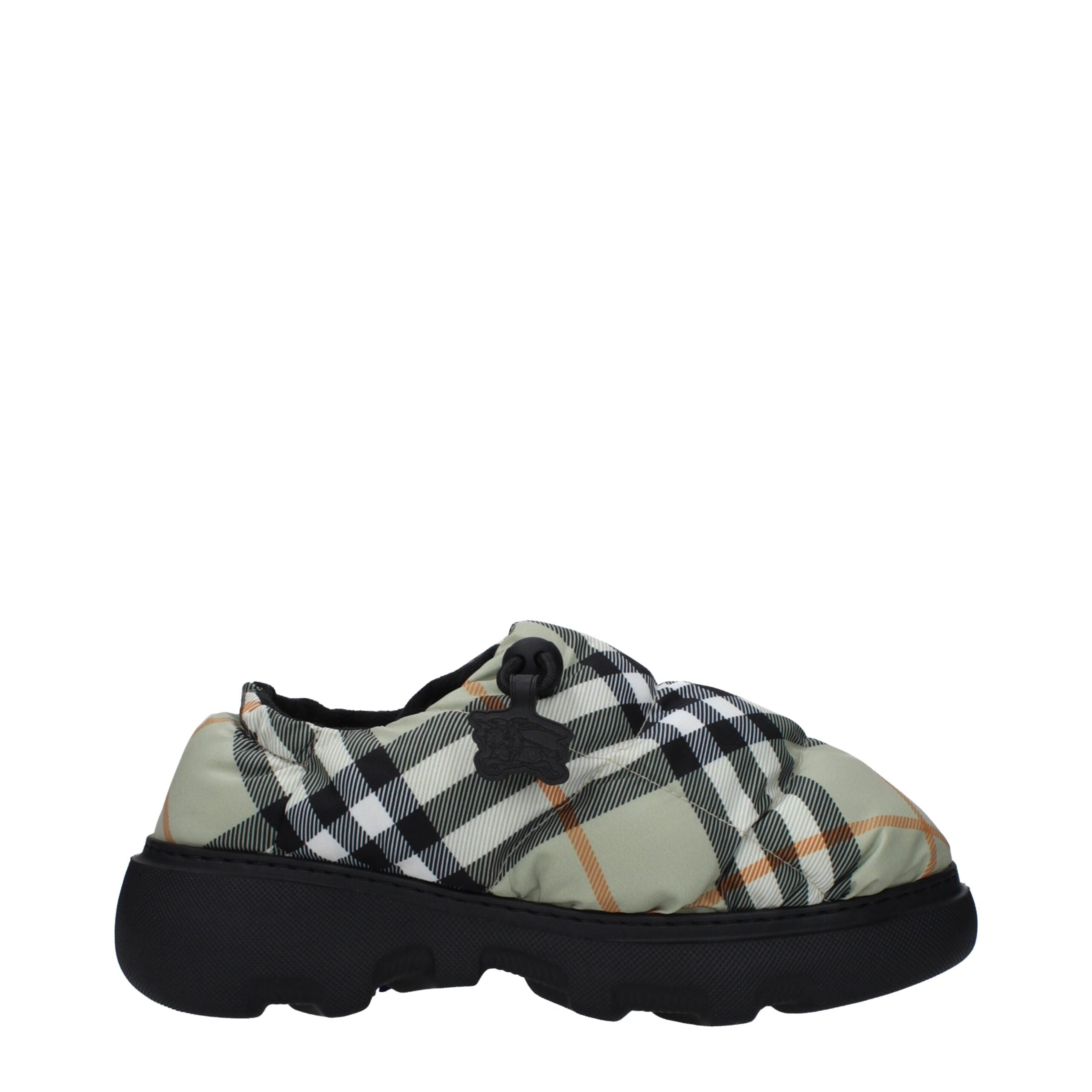 Mocassini slip-on Burberry in tessuto verde
