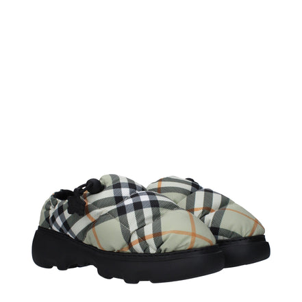 Mocassini slip-on Burberry in tessuto verde