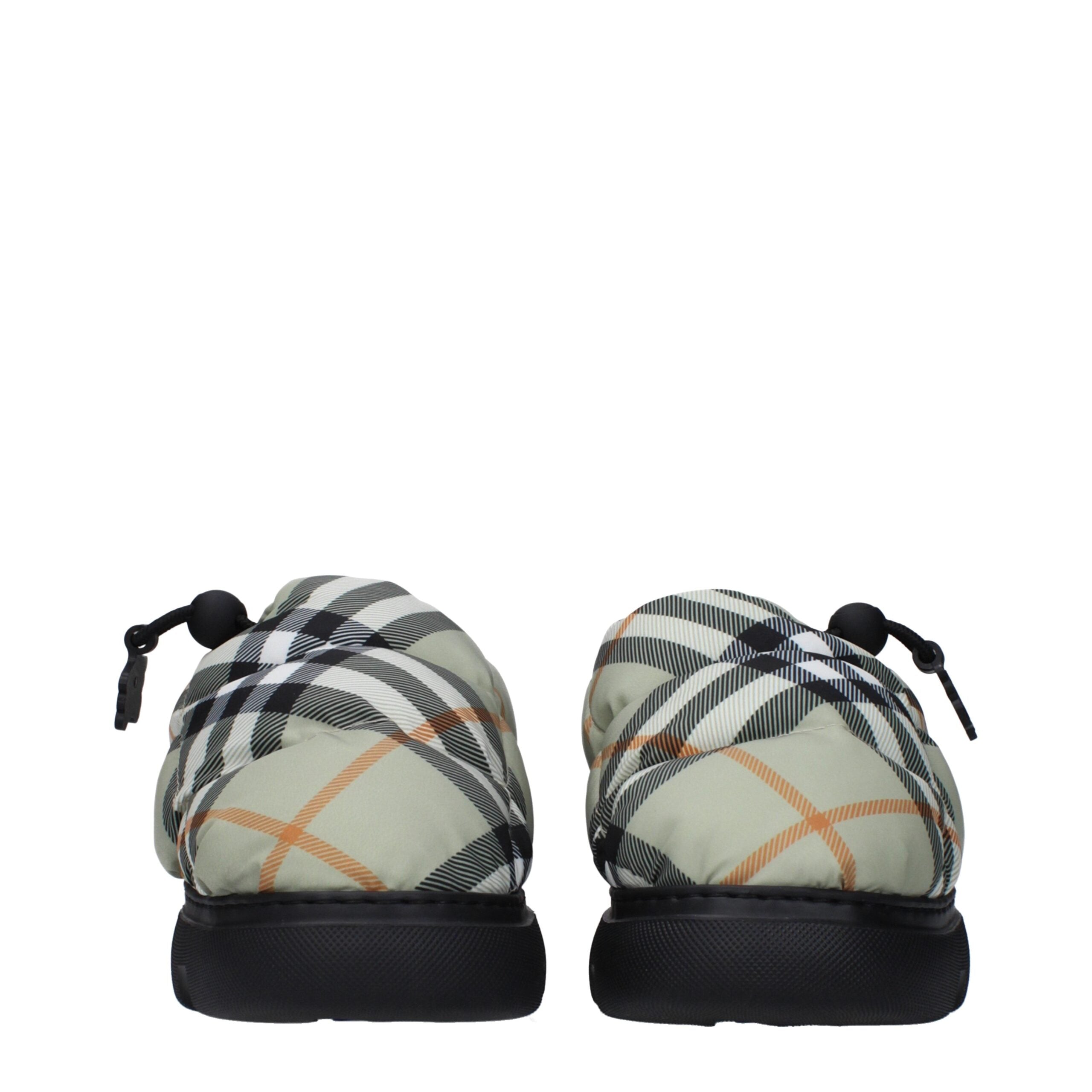 Mocassini slip-on Burberry in tessuto verde
