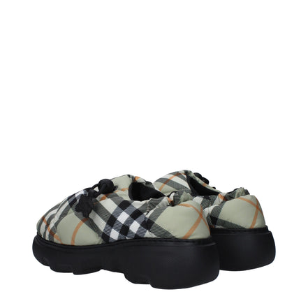 Mocassini slip-on Burberry in tessuto verde