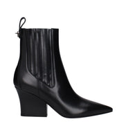 Bottines Valentino Garavani en cuir noir