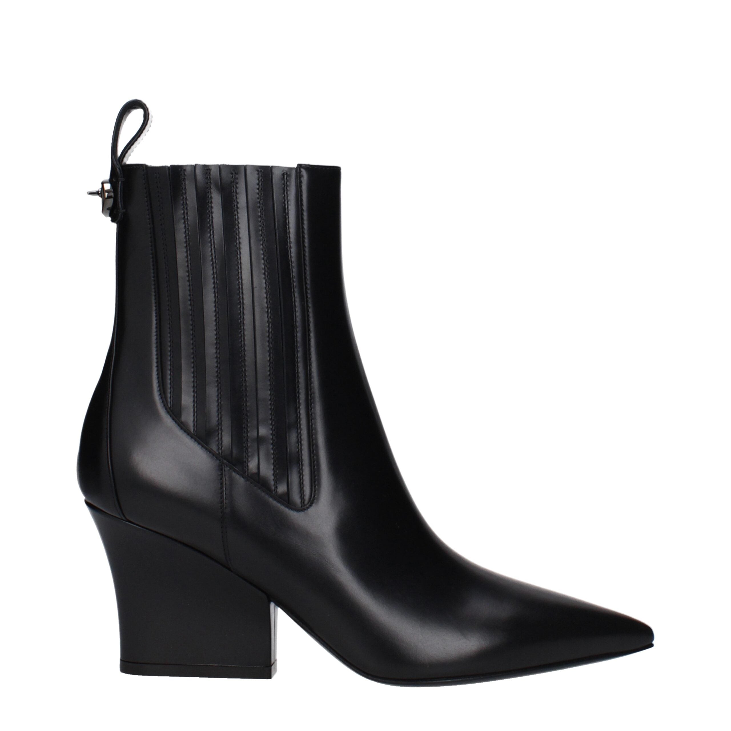 Bottines Valentino Garavani en cuir noir