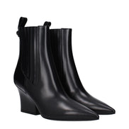 Bottines Valentino Garavani en cuir noir