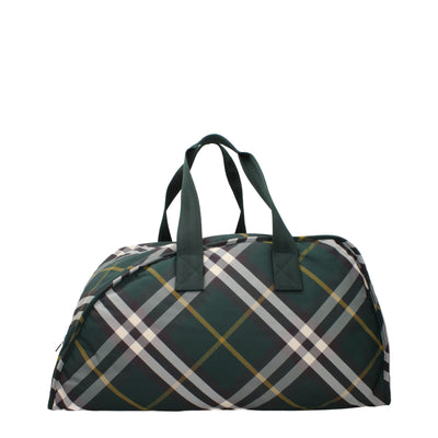Bagaglio e accessori da viaggio in tessuto verde Burberry