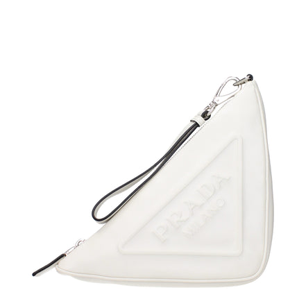 Pochette en cuir bleu Prada