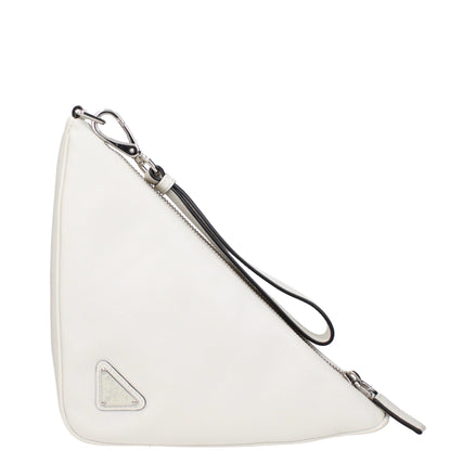 Pochette en cuir bleu Prada