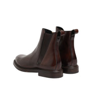 Bottes mi-mollet Chelsea Dolce & Gabbana en cuir marron