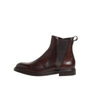 Bottes mi-mollet Chelsea Dolce & Gabbana en cuir marron