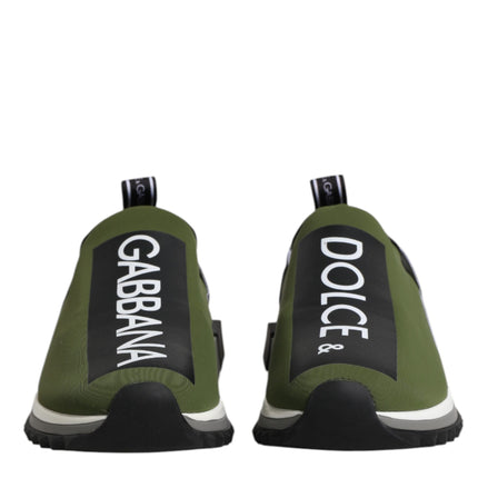 Dolce & Gabbana Green Logo Low Top Sorrento Men's Sneakers