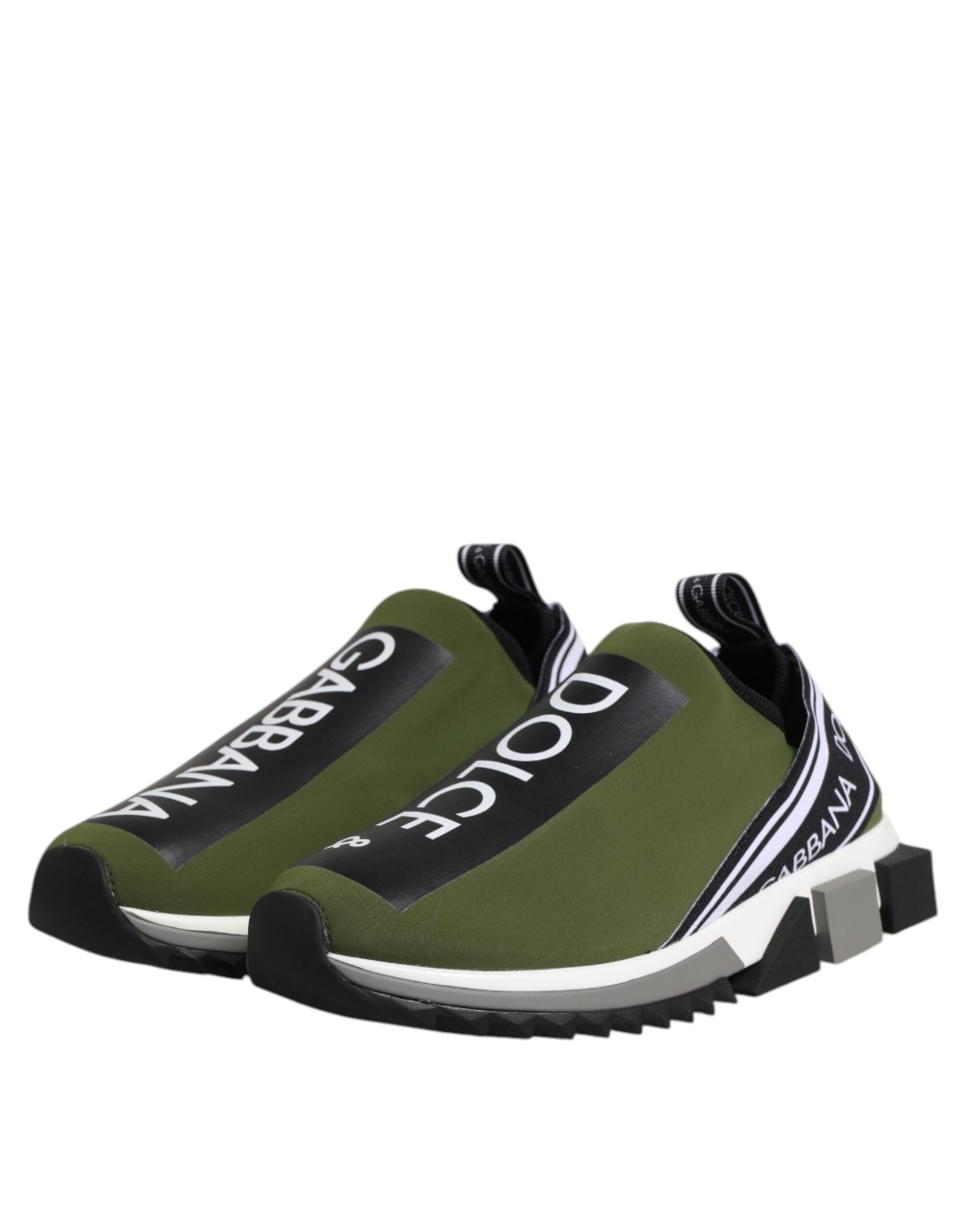 Dolce & Gabbana Green Logo Low Top Sorrento Sneakers