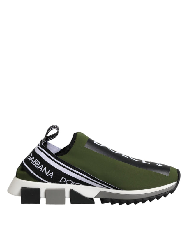 Dolce & Gabbana Green Logo Low Top Sorrento Sneakers