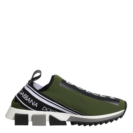 Dolce & Gabbana Green Logo Low Top Sorrento Men's Sneakers