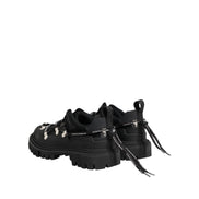 Dolce & Gabbana Black Low Top Lace Up Trekking Sneakers