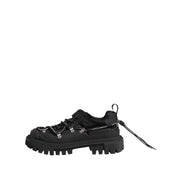 Dolce & Gabbana Black Low Top Lace Up Trekking Sneakers