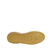 Chaussures Dolce & Gabbana Baskets Portofino en Or Blanc et Cristal