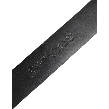 Ceinture en cuir exotique noir avec boucle logo DG Dolce & Gabbana