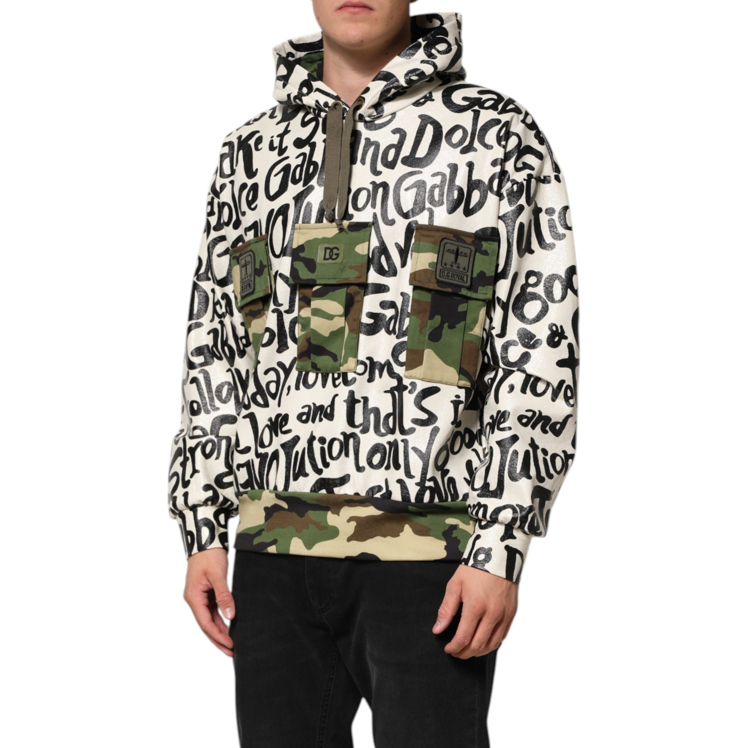 Sweat-shirt à capuche DGMania multicolore Dolce & Gabbana