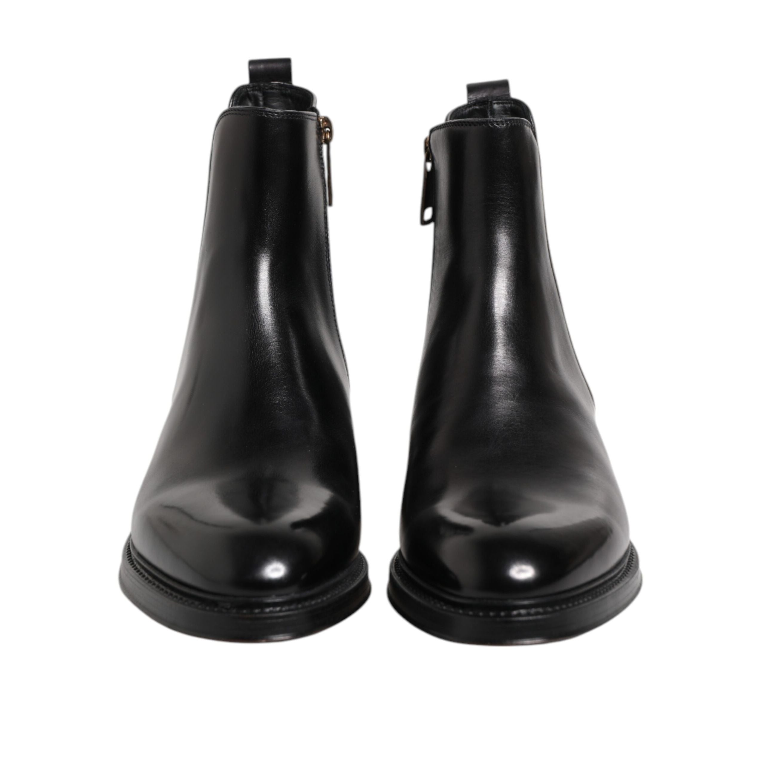 Dolce & Gabbana Black Chelsea Mid Calf Boots