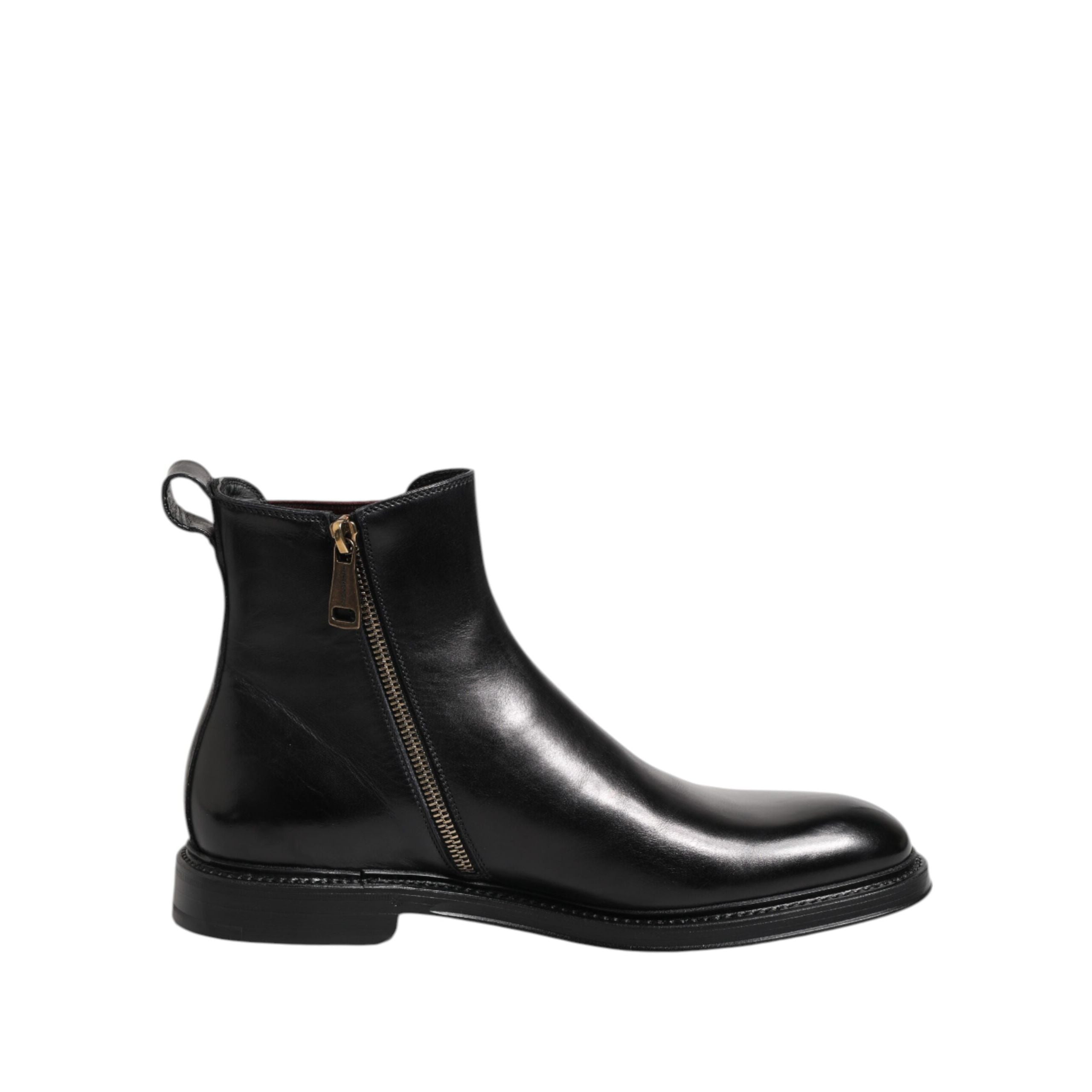 Dolce & Gabbana Black Chelsea Mid Calf Boots