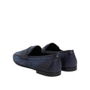 Chaussures mocassins en daim bleu Dolce & Gabbana