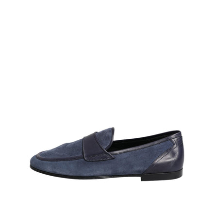 Chaussures mocassins en daim bleu Dolce & Gabbana