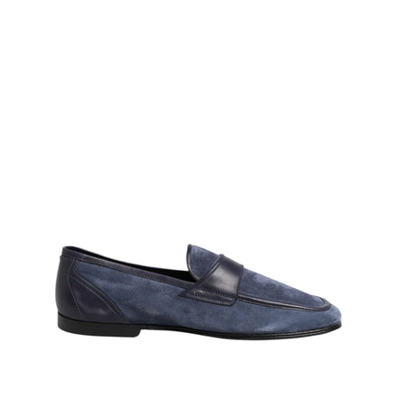 Chaussures mocassins en daim bleu Dolce & Gabbana