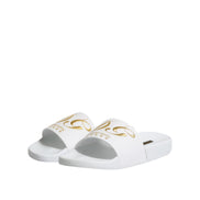 Dolce & Gabbana Sandales à enfiler en cuir blanc Chaussures de plage
