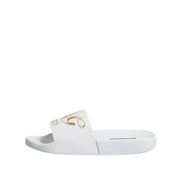 Dolce & Gabbana Sandales à enfiler en cuir blanc Chaussures de plage