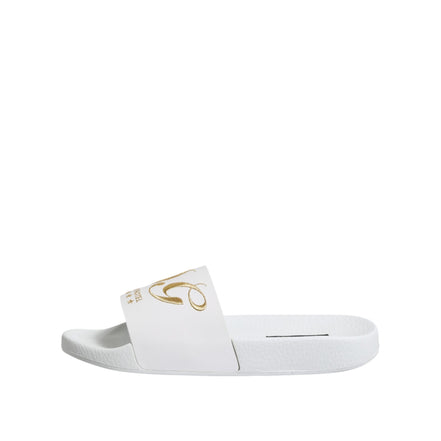 Dolce & Gabbana Sandales à enfiler en cuir blanc Chaussures de plage