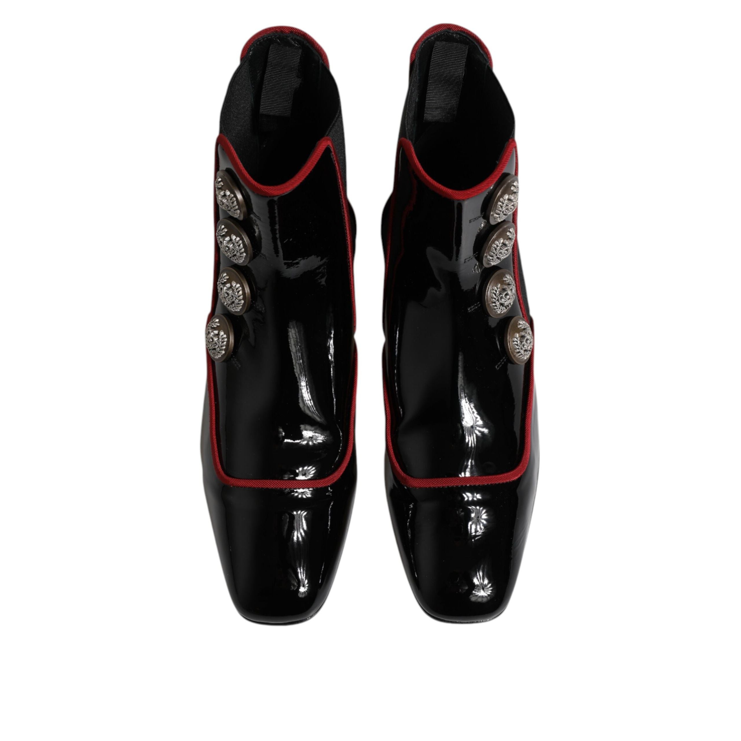 Dolce & Gabbana Black Jackie Buttoned Chelsea Boots