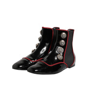 Dolce & Gabbana Black Jackie Buttoned Chelsea Boots