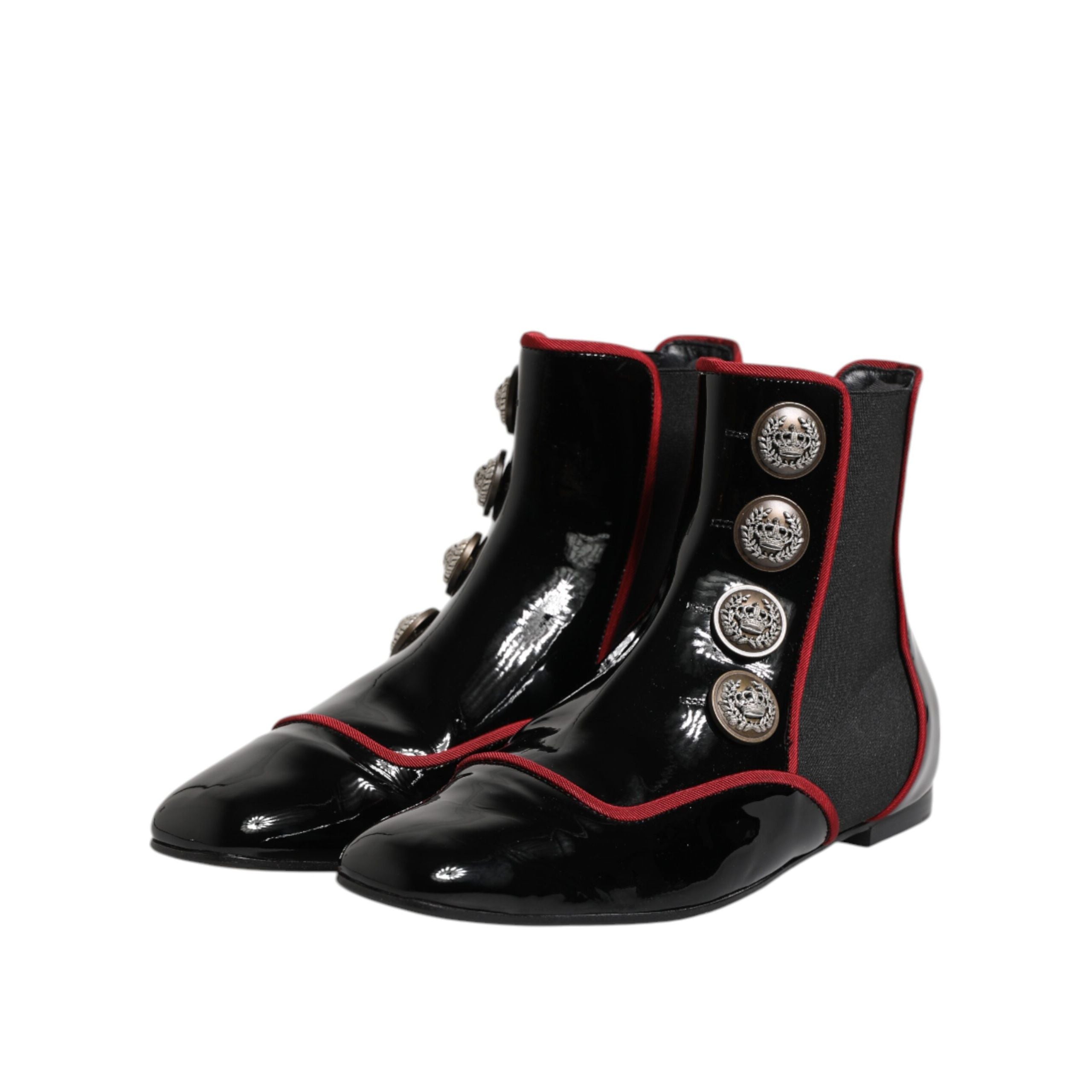 Dolce & Gabbana Black Jackie Buttoned Chelsea Boots