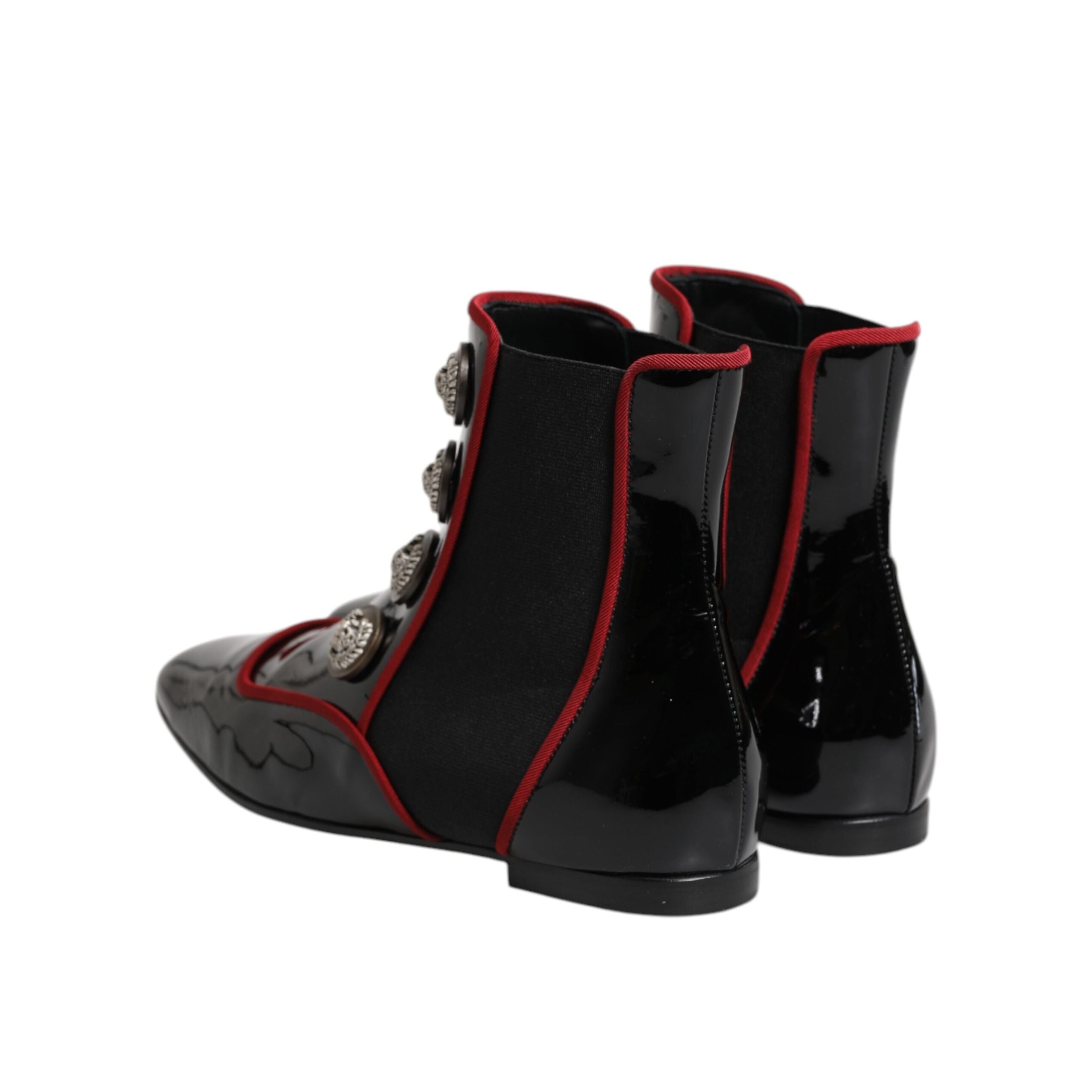 Dolce & Gabbana Black Jackie Buttoned Chelsea Boots