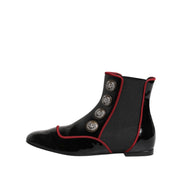 Dolce & Gabbana Black Jackie Buttoned Chelsea Boots