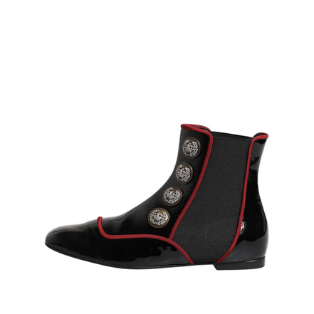 Dolce & Gabbana Black Jackie Buttoned Chelsea Boots