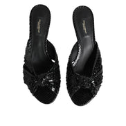 Dolce & Gabbana Sandali con Tacchi e Fascette in Pelle Nera