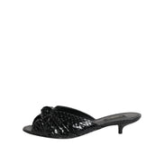 Dolce & Gabbana Sandali con Tacchi e Fascette in Pelle Nera