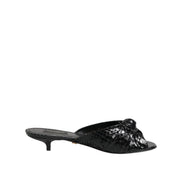 Dolce & Gabbana Sandali con Tacchi e Fascette in Pelle Nera