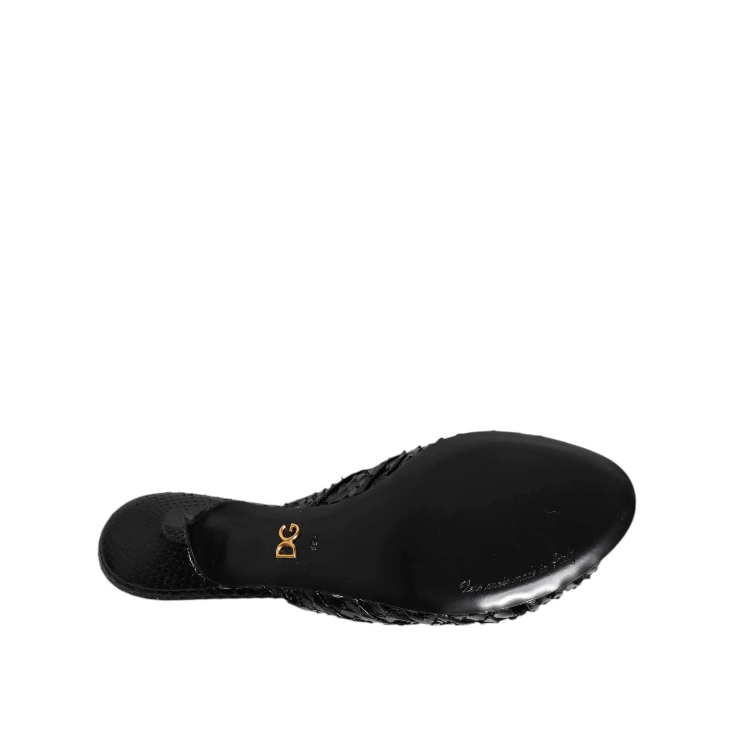 Dolce & Gabbana Sandali con Tacchi e Fascette in Pelle Nera