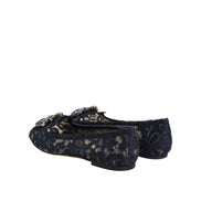Dolce & Gabbana Ballerine Blu in Pizzo Taormina con Cristalli