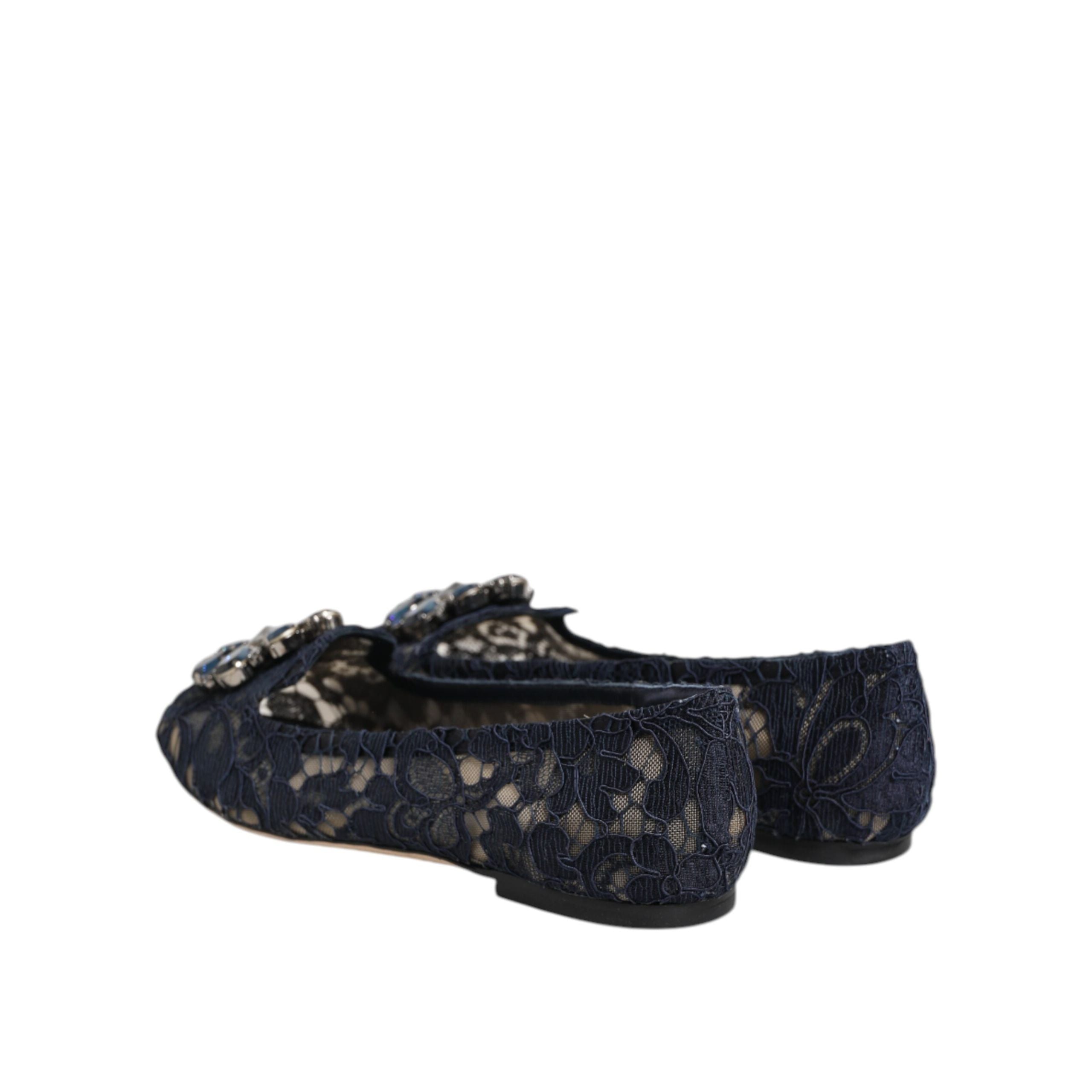 Dolce & Gabbana Ballerine Blu in Pizzo Taormina con Cristalli