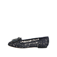 Dolce & Gabbana Ballerine Blu in Pizzo Taormina con Cristalli
