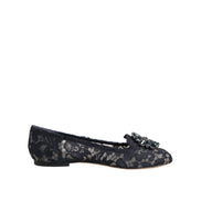 Dolce & Gabbana Ballerine Blu in Pizzo Taormina con Cristalli