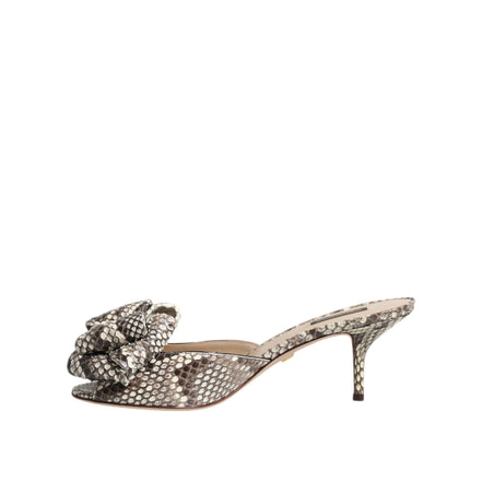 Chaussures Mules Peep Toe en Cuir avec Nœud Multicolore Keira Dolce & Gabbana