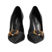 Escarpins en cuir noirs Dolce & Gabbana Devotion