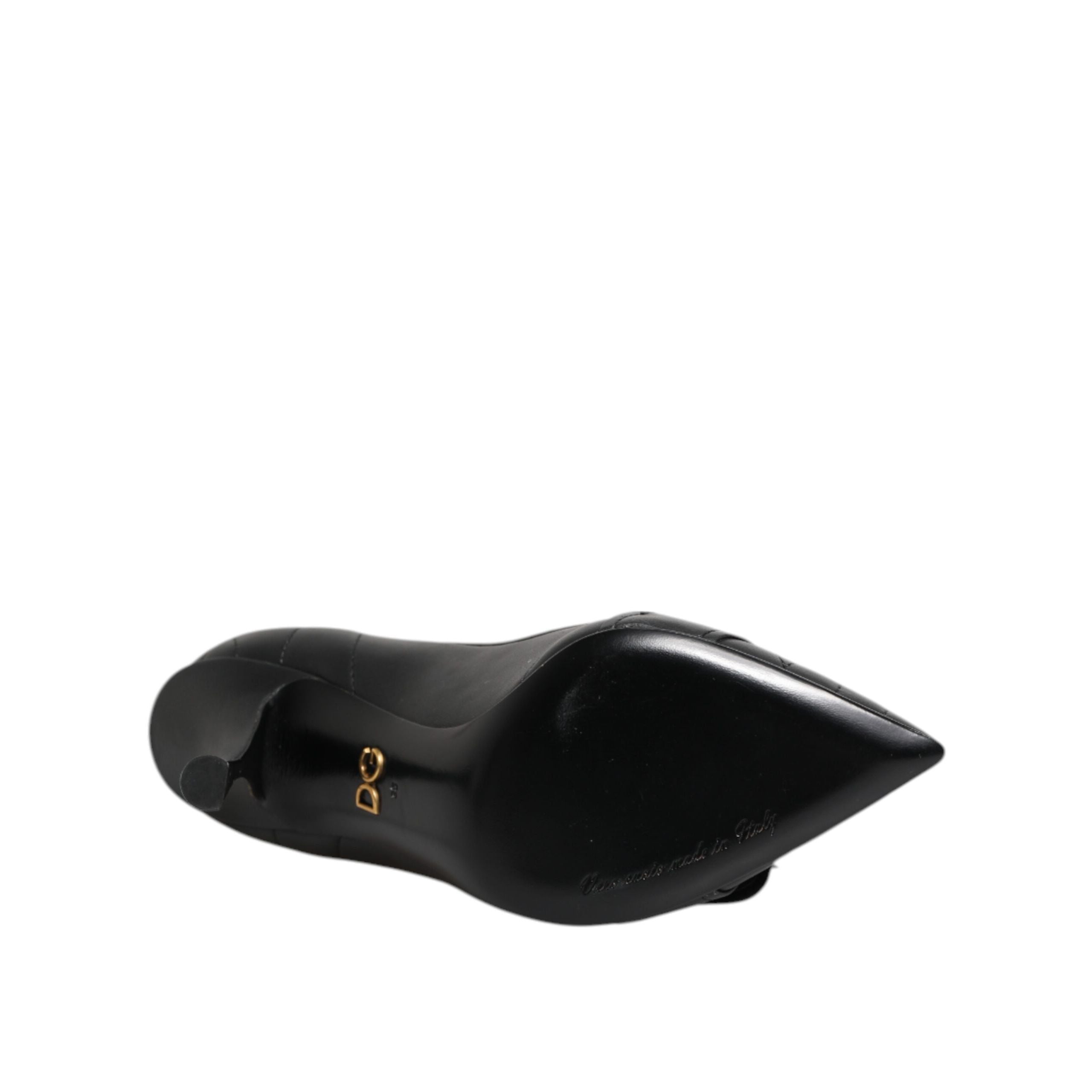 Escarpins en cuir noirs Dolce & Gabbana Devotion