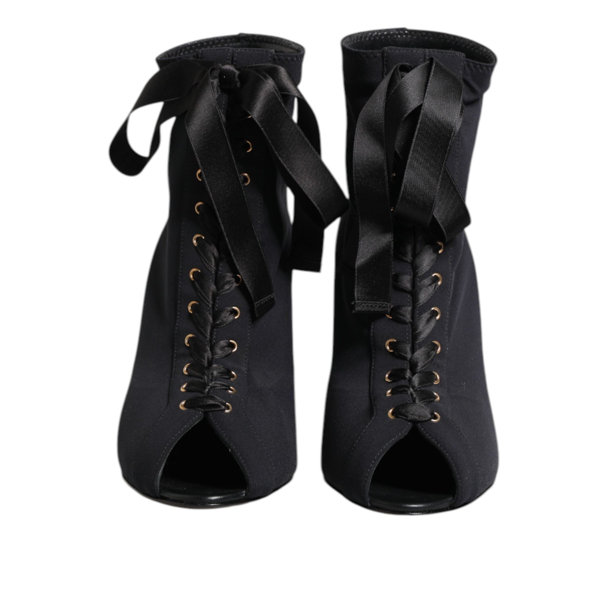Dolce & Gabbana Escarpins Noirs Lacés Bottes Chaussures